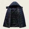 Winter Trendy Kälteschutz Kapuzenjacke Oberbekleidung Waschbar Herren Thermomantel Einfarbig für Outdoor Winddichte Freizeit Oberbekleidung für Männer