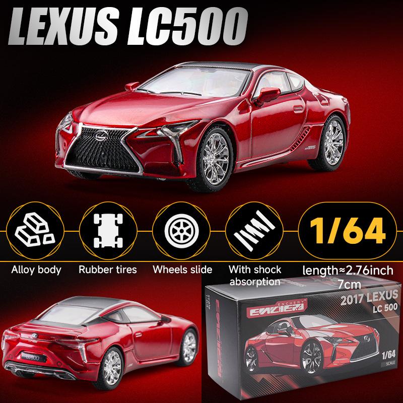 1/64 Lexus LC500 Super Sport Toy Car Miniature Model 1:64 ENCHERY Diecast Metal Vehicle Display Collection Free Wheels Gift Boys