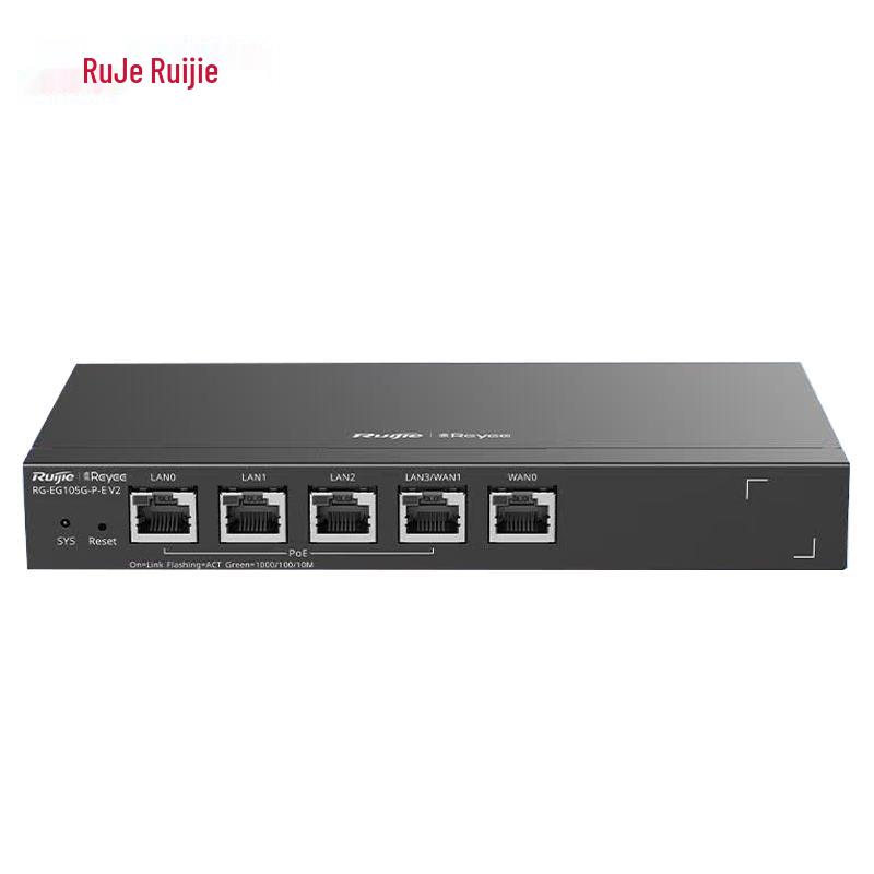 Ruijie RG-EG105G-P-E V2 5-Port Gigabit PoE SD-WAN Gateway Router (CN Version)