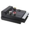 21-Pin SCART-Stecker (männlich) auf 3 Cinch-Buchsen A/V-Adapter-Konverter für Fernseher, DVDs, Videorekorder