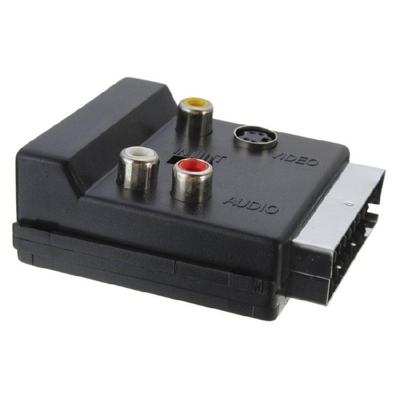 21 Pin SCART Plug Male To 3 RCA Female A/V Adaptor Converter for TV DVD VCRs