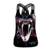 A Halloween women's horror skull digital print vest