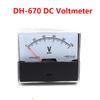 1PC DH-670 Pointer Analog DC Voltmeter 5V 10V 15V 20V 30V 50V 100V 70*60mm Accuracy 2.5 0-500V