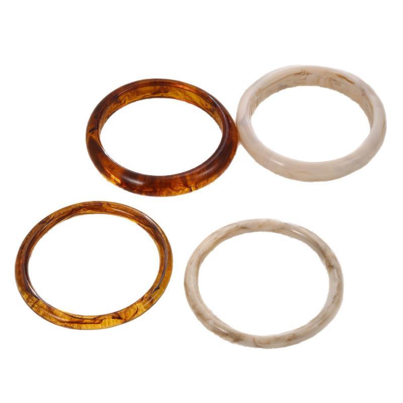 Boho Fashion Stackable Acrylic Resin Bangle Set for Women 1/4Pcs Bracelet Trendy Jewelry for Graduation Gift for Her