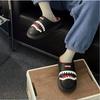 Cotton slippers men's shark winter funny indoor home slippers thick bottom warm non-slip student dormitory cotton drag men