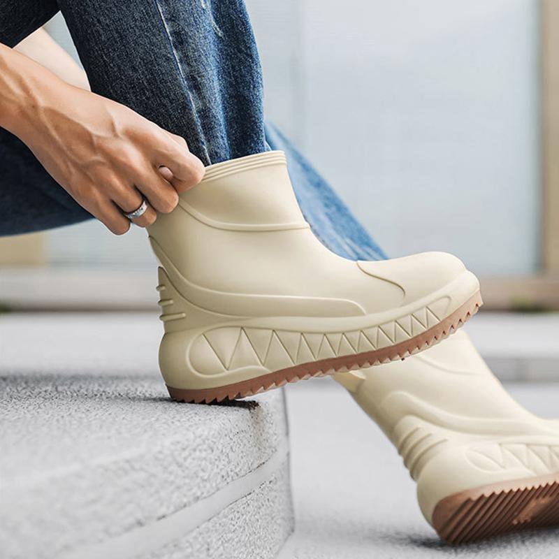 New Short Men's Rain Boots Non-slip Waterproof Man Rubber Shoes Comfortable Men's Fishing Boots Work Male Safety Shoes