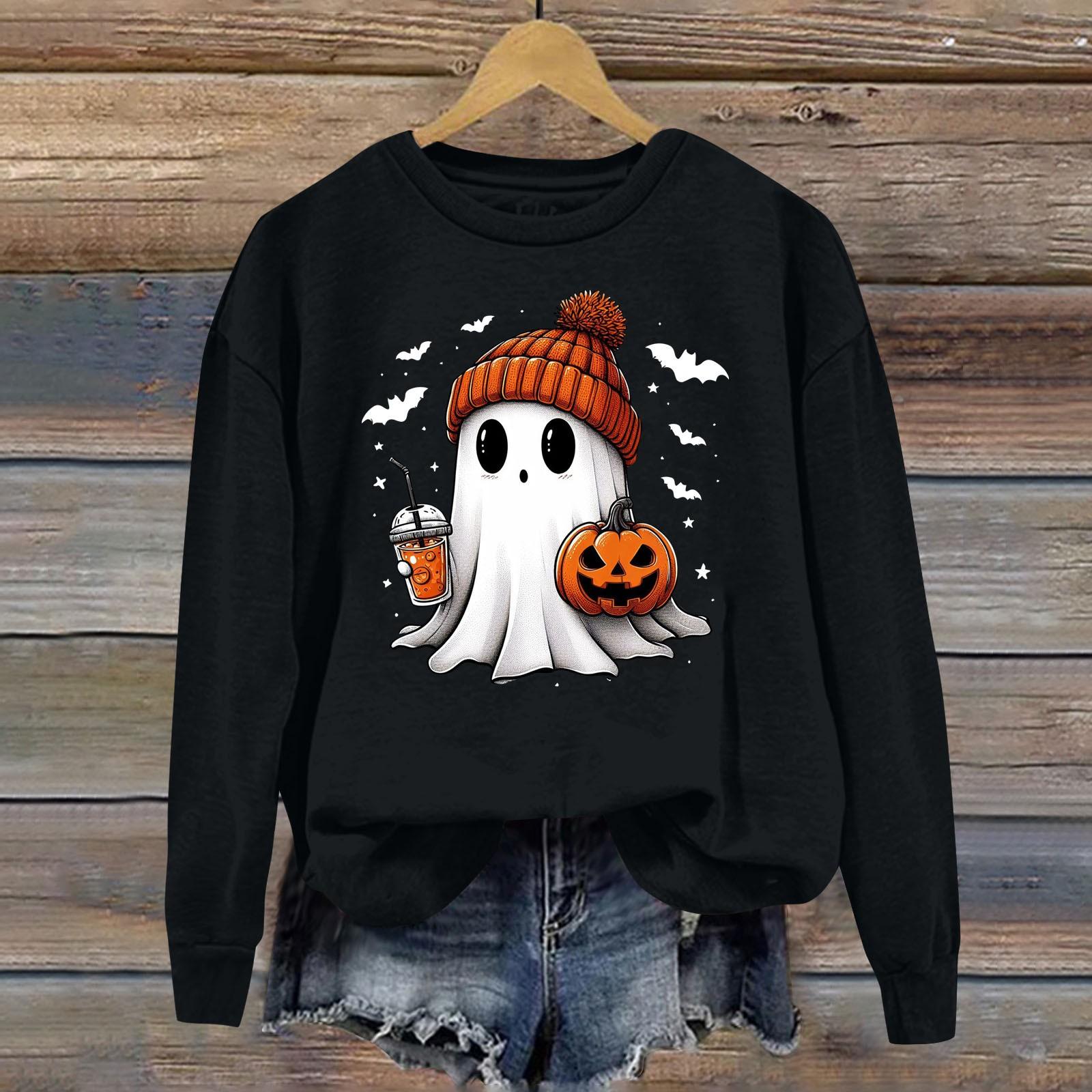 Женская модная повседневная однотонная толстовка с длинным рукавом S белый — фото 4