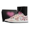 Air Jordan 1 Sweetheart Love, Heart Box Low Top Vintage Basketball Shoes Unisex Pink DC0774-101(Team773--)