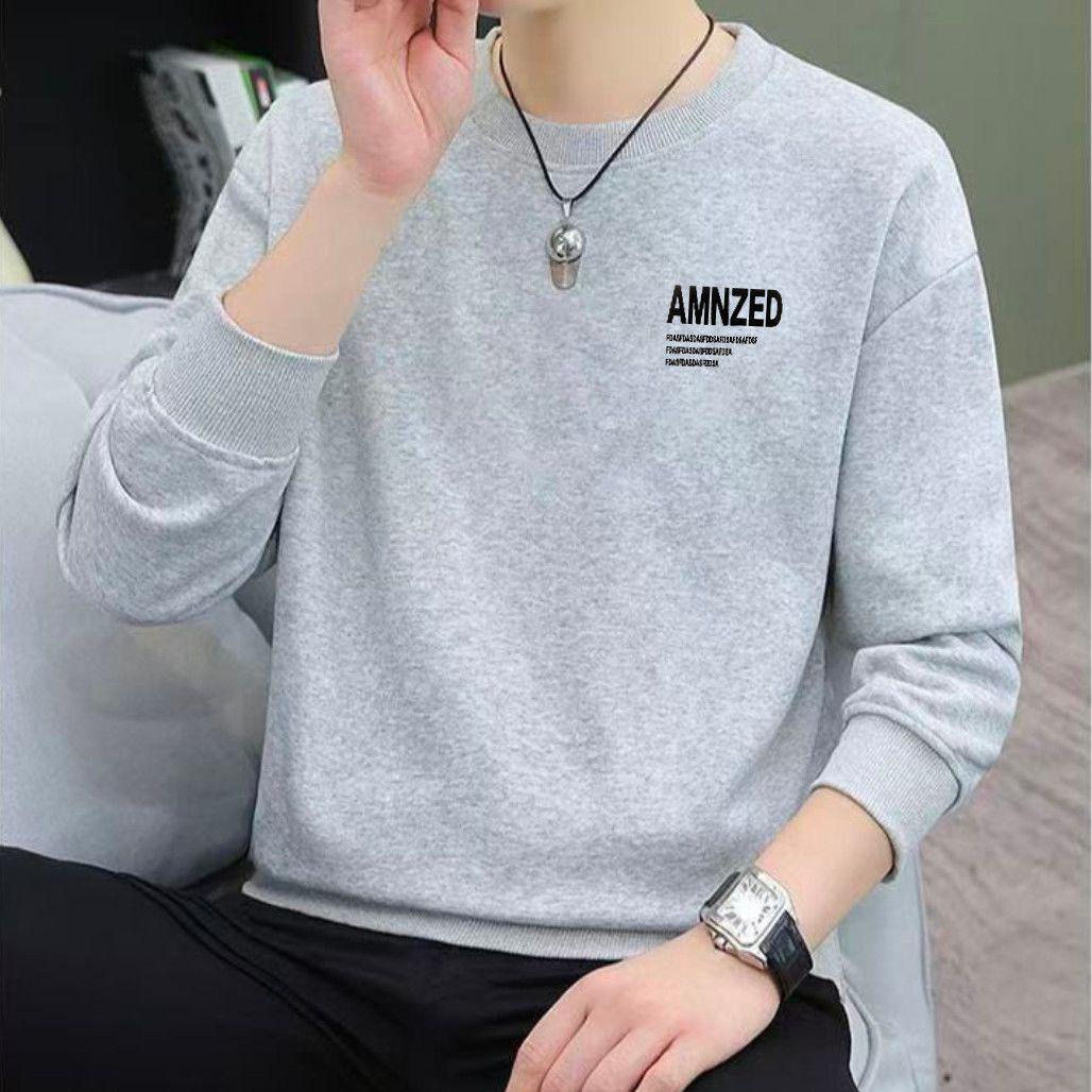 

Men s Preferred Plus Velvet Thickened Sweatshirt - Autumn Winter Loose Fit, Round Neck Long Sleeve Pullover Base Layer XL [115-130] kg