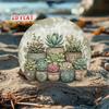 3D Succulent Metal Wall Art Handmade Decor for Living Room