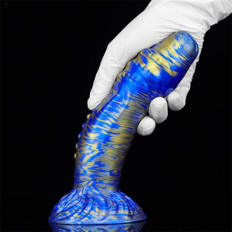 Faucet Color Liquid Silicone Anal Reamer Large Special-shaped Dragon Phallus Anal Masturbation Device Rear Court Sex Toy