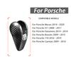 Car Accessorie Carbon Fiber Gear Shift Knob Handle Interior Cover Trim Sticker For Porsche Macan 911 Panamera Boxster Cayman 718