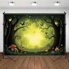 Spring Green Forest Photography Backdrop    Fairy Princess Pet Landscaping Photo Backdrop