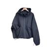 2024 Women's Trendy Black Hooded Windbreaker Jacket - Casual Autumn High-End Style