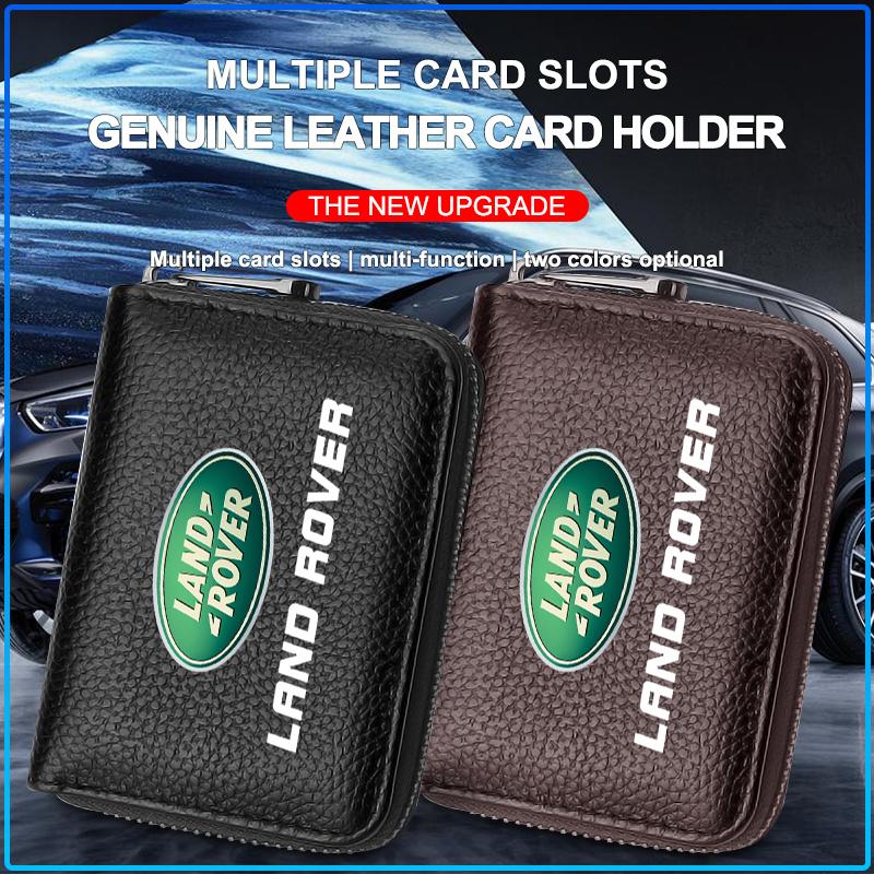 Leather Car Driver's License ID Card Bank Card Wallet Car Styling For Land Rover Freelander 2 L2 L319 L462 LF Range Sport Evoque L322 Discovery 2 3 4