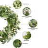 1PC With Berries For Front Door Lush Eucalyptus Leaf Home Artificial Greenery Wreath Holiday Decor 25cm