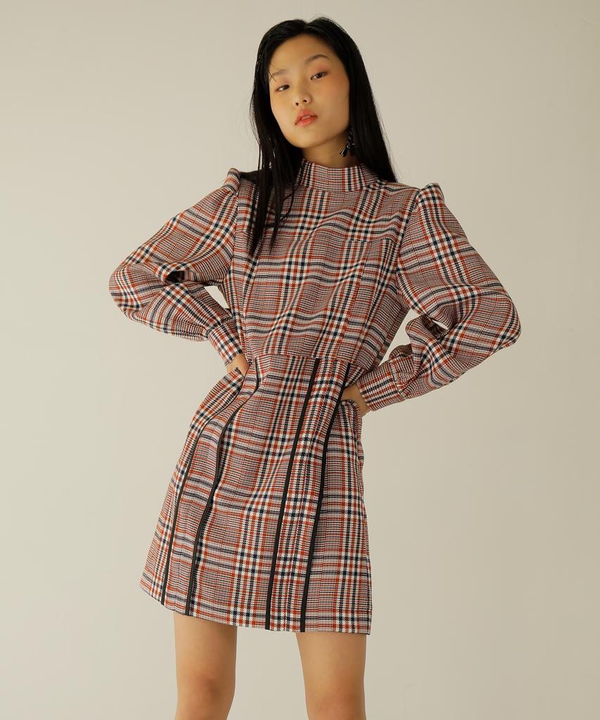 Nouah Block Check Dress