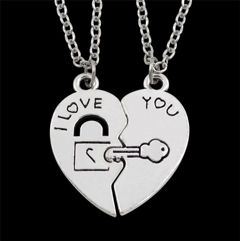 Geometric Alloy Heart Pendant Necklace For Couples And Unisex Summer Fashion