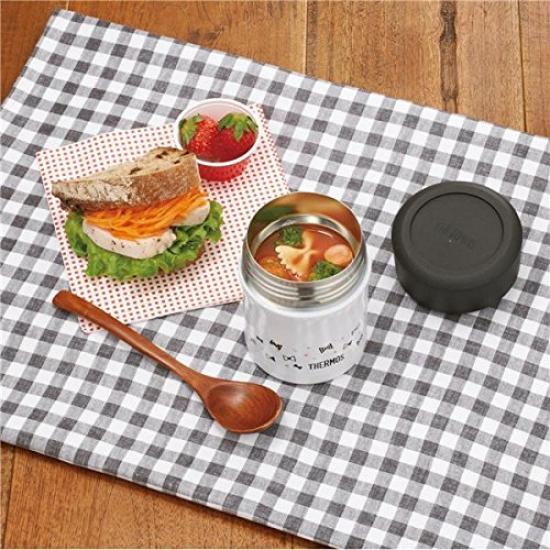 

Vacuum Insulated Soup Jar Pop White Stainless Steel Thermos Structure Compatible with Heat and Cold Retention Jar/Lunch [300ml] THERMOS