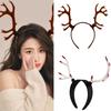 Handmade Antler Horn Headbands Girl Cosplay Headwear Antler Horn Fursuit Masquerades Halloween Cosplay Party