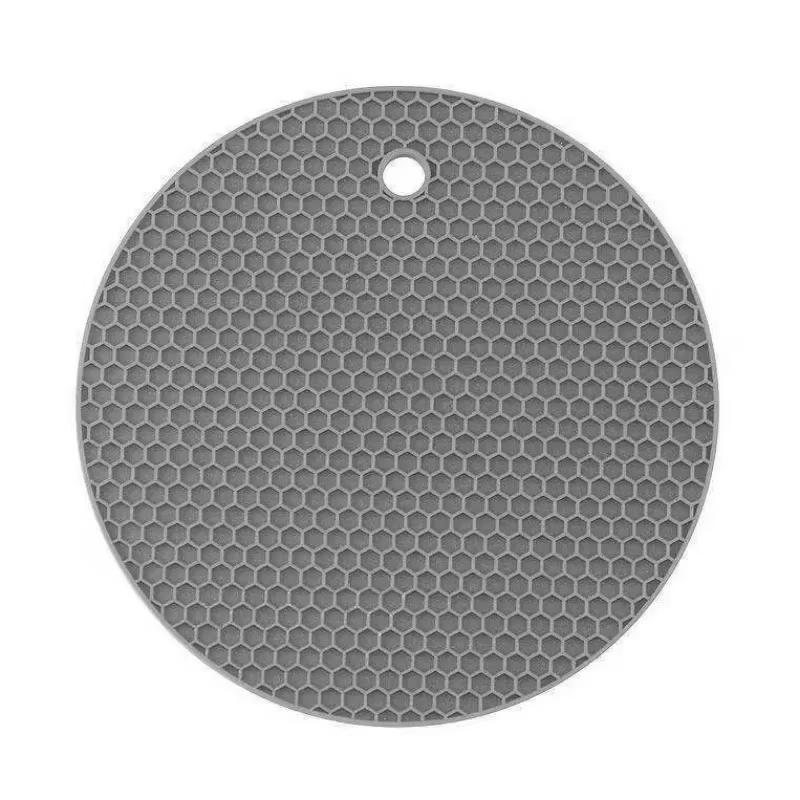 Silikon Hitzeschutzmatte Topfuntersetzer Haushalt Küchenarbeitsplatte Schutz Hitzebeständig Rutschfest Rund Silikonmatte