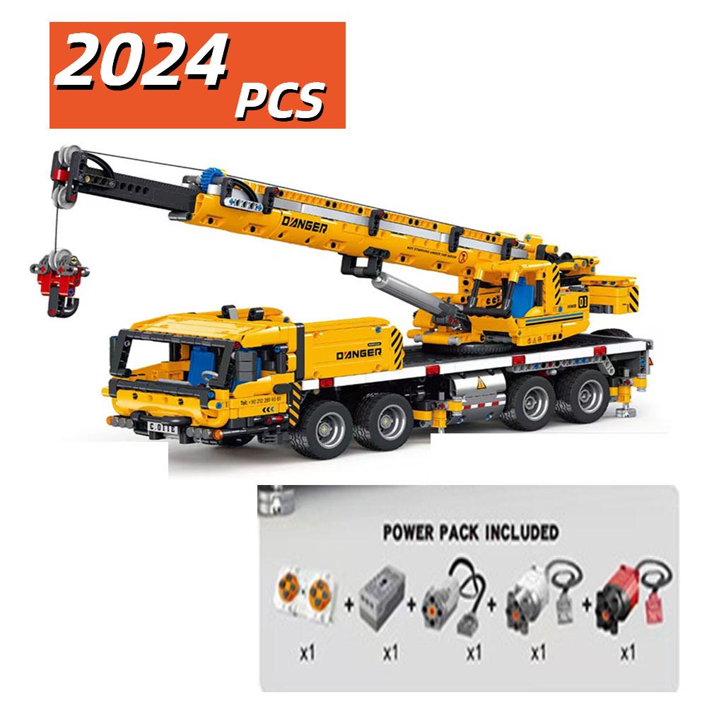 Non-Toxic 997Pcs City Technical Mechanical Crane Model Building Block Moc Truck Car Assembly Brick Enginerring Toys Children Diy Stem Gift