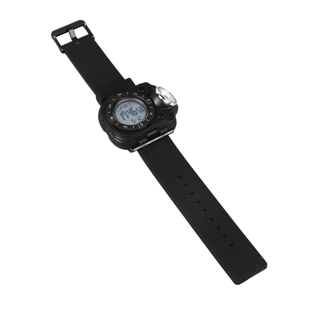 Smart Watch for Men with LED Flashlight 30M Waterproof Backlight EL Luminous Dual Time Display LED Wristlight Watch for