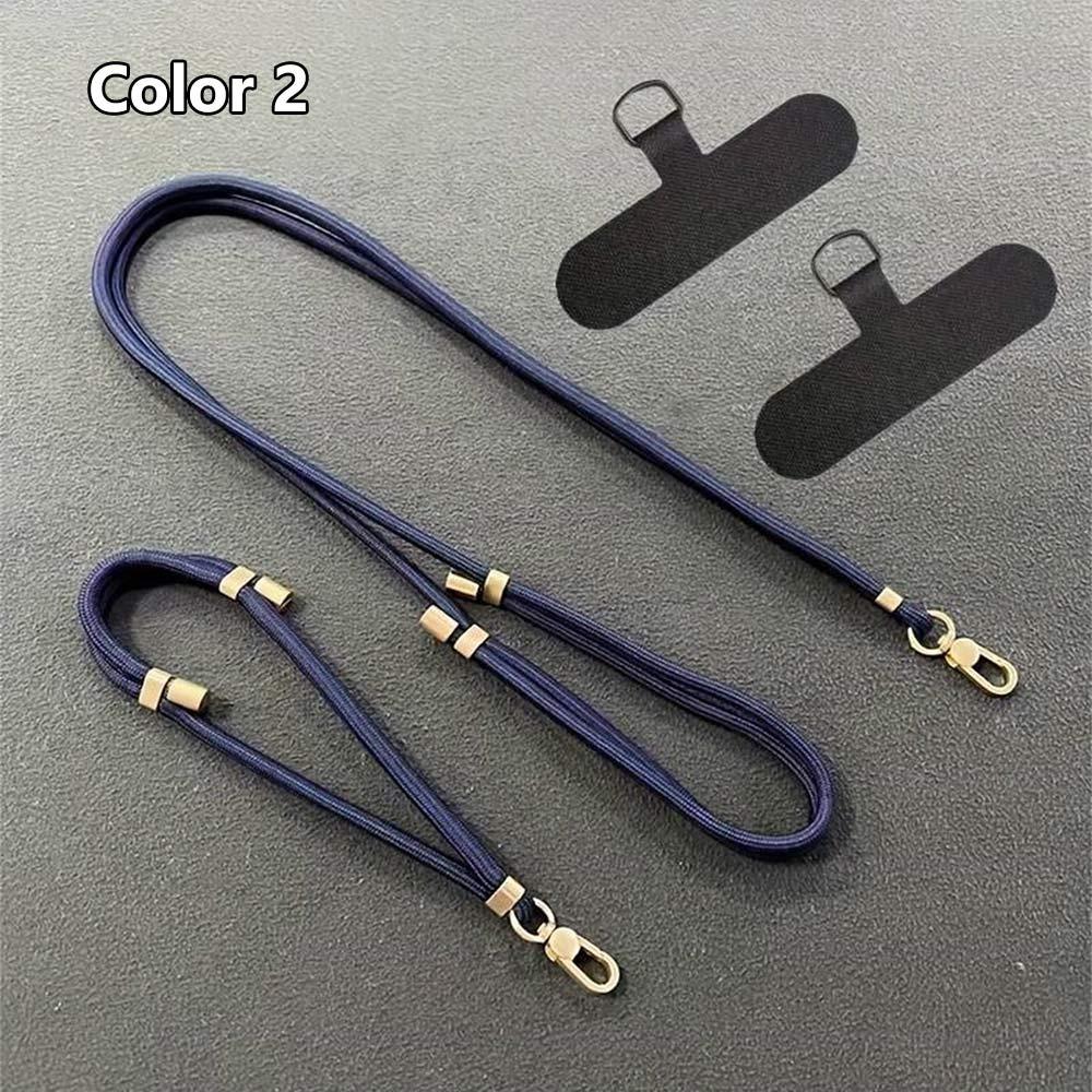 2Pcs/Set Short + Long Phone Strap Nylon Anti-lost Wrist Strap Phone Lanyard Case Crossbody Shoulder