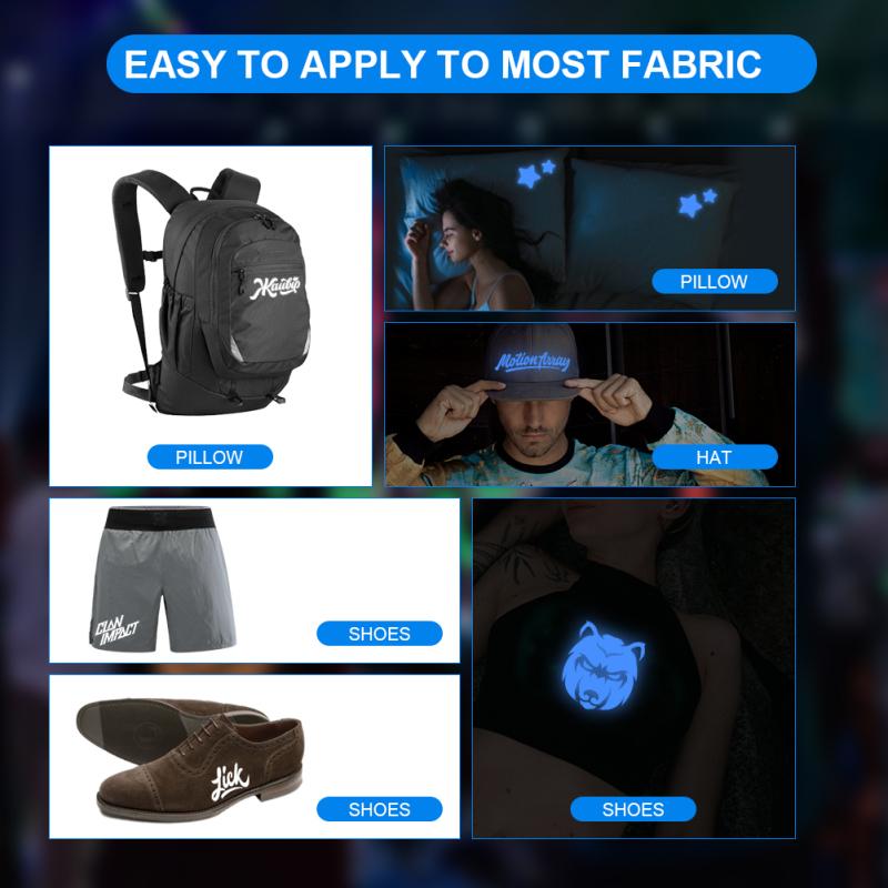 1 Pack Tpu Micro-elastic Colorful Luminous Heat Transfer Lettering Luminous  Film