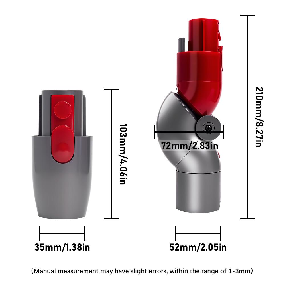 Quick Release Top Bottom Adapter Accessories For Dyson V7 V8 V10 V11 V15 Vacuum Cleaner Part Low Reach Adaptor Spare Parts