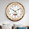 Solid Wood Light Luxury Retro Wall Clock, Living Room, Home, Fashionable Wall-mounted Decoration, Silent Clock, Diameter 32
