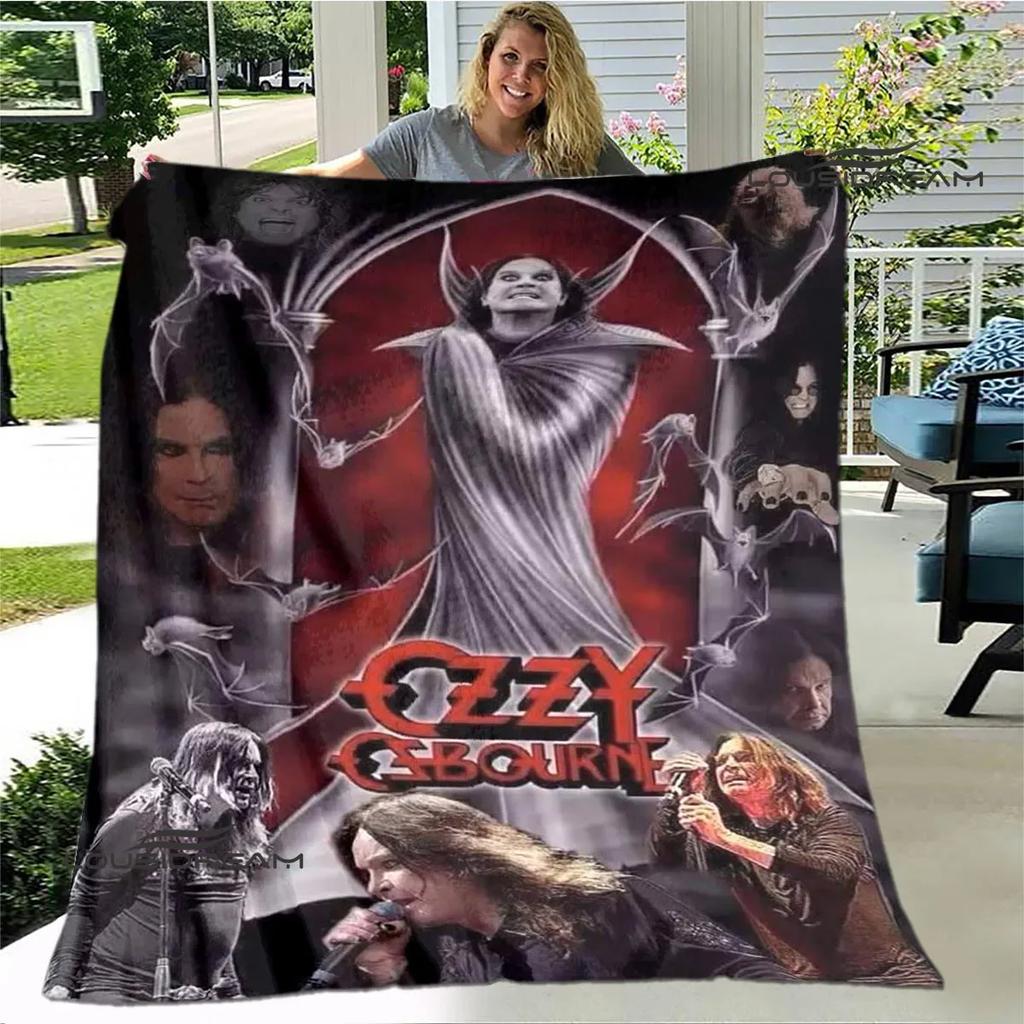 Ozzy Osbourne Retro-Druckdecken zum Warmhalten, weich und bequem, für Zuhause, Reisen, Bettdecke, Bettbezüge, Geburtstagsgeschenk