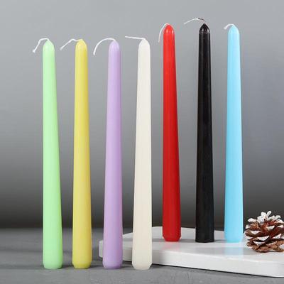 Candele Europee Senza Fumo a Stelo Lungo Rosse e Bianche per Emergenze e Cene a Lume di Candela
