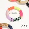 New Mixed Color Bamboo Tube Acrylic Elastic Bracelets for Women Men Fashion Resin Chunky Elbow Beaded Bangle Stack Jewelry Gift