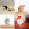 Wooden Animal Decor Set With Cute Round Shapes For Home And Gift Use