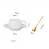 Capuccino Cups with Saucers and Metal Stand, 250ml Ceramic Coffee Cup Espresso Shots Cup Small Coffee Cups, Black and White