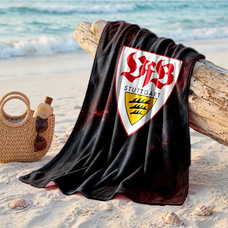 VfB Stuttgart Theme Beach Towel Soft Quick?dry Towel For Summer Beach Vacation Swimming
