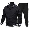 Sports Casual Jacket Set Men's Autumn Sports Solid Color Jacket Men's Trousers