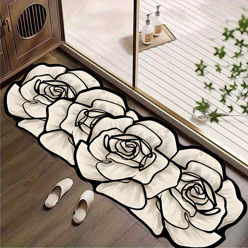 Kerstman Luxe Stijl Tapijt, Voor Hallen, Keukens, Loopvloerkleed. Zacht En Antislip, Duurzaam Voor Huisdecoratie 40X100(1.3X3.3FT black