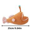 25cm/9.84in Melanocetus Johnsonii Devil Fish Lantern Fish Plush Toys Game Peripheral Dolls for Kids Birthday Xmas Gifts Home Dec