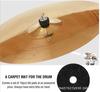 Drum Set Cymbal Felt Pads, 10-Pack (Gray/Black) - Musical Instrument Accessories