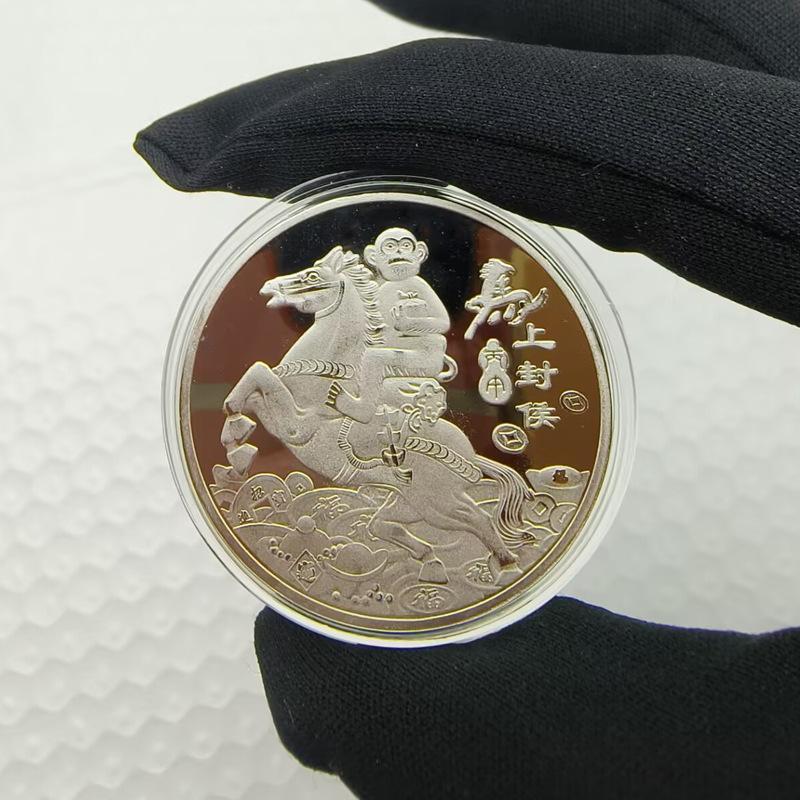 40mm Čínské mince Šťastné zvíře Kůň Sběratelské mince Kovová sbírka 2026 Novoroční suvenýr