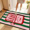 VIKAMA Sardine Can Pattern Doormat Insulating And Warm Entrance Hallway Mat Bathroom Shower Area Foot Mat Home Decor