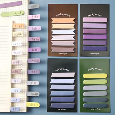 1Pcs Creative Color Index Strip Sticker Notes Memo Pad Stationery Tearable Sticky Office Decor School Supplies Student Kids Gift
