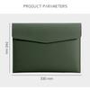 1PC Fashion A4 Leather Document Bag High-end Document Bag Information Bag Waterproof Business Office Snap Buckle Thickened Storage Bag