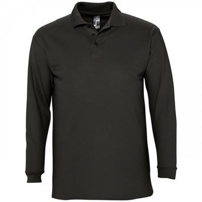 Mens Winter II Long Sleeve Pique Cotton Polo Shirt