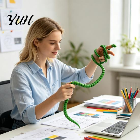Flexible Snake Toy 1/3/5Pcs 3D Printed Simulated Toy, Movable Joints Figurine Stress Relief for Desktop Decor, Articulated Fidget