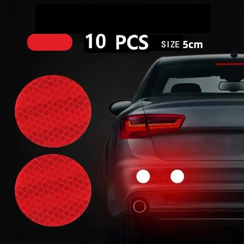 3*8cm Car Bumper Reflective Stickers Reflective Warning Strip Tape Secure Reflector Stickers Decals Safety Warning Tape 10pcs