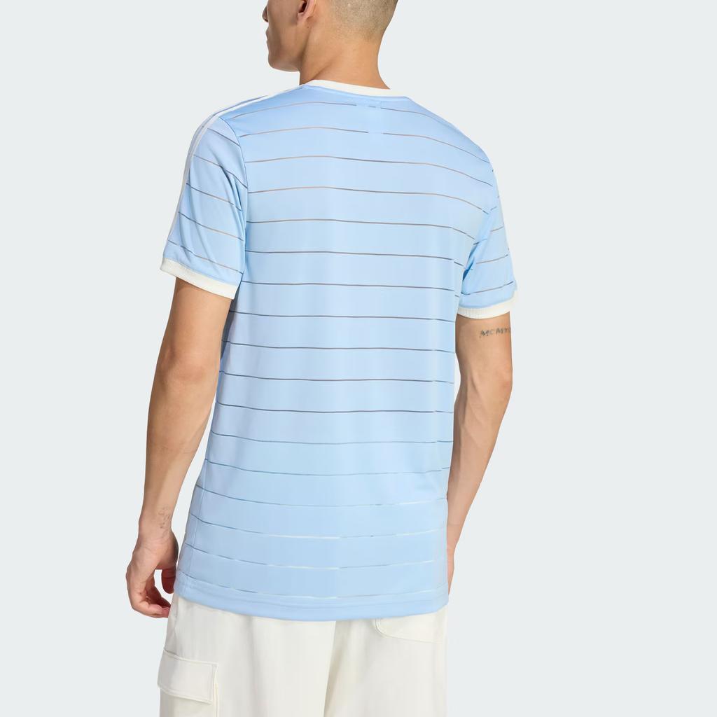 Adidas Originals Rugby France 120 Years Crunch Knitted Sports Three Stripes Crew Neck Short Sleeve T-Shirt Men Tops KD9869