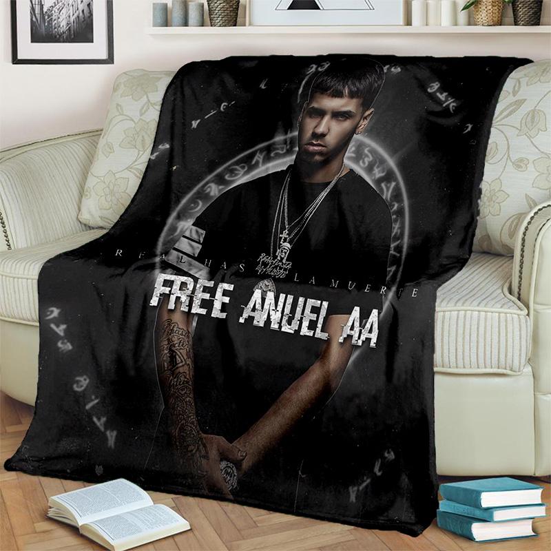 Free Anuel AA Rapero Hip Hop Singer Manta, manta suave para el hogar, dormitorio, cama, sofá, picnic, viaje, oficina, manta para niños